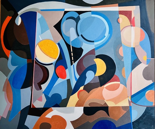 Roger MENIN - Painting - Cosmos imaginaire 
