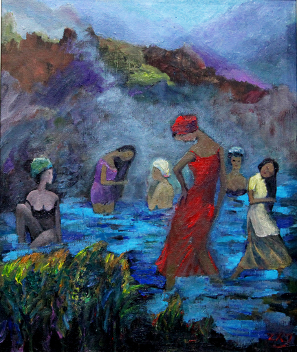ZHENG Judy C. - Painting - Spring Water In the Buzz