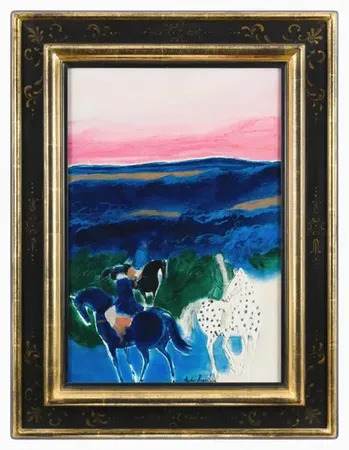 アンドレプラジリエ VALAIS DU VALOIS Trois Cavaliers by | André BRASILIER | buy art online | artprice