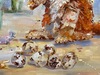 Diana MALIVANI - Peinture - Le petit chat roux
