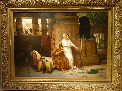 Eugenio DE GIACOMI - Painting - Scene in ancient Egypt - Eugenio De Giacomi 1888