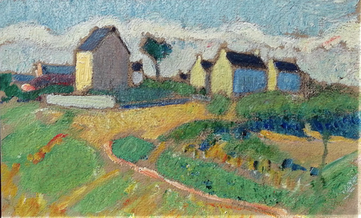 Jean PUY - Peinture - Le hameau breton