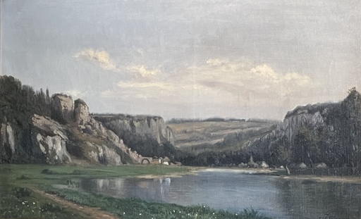 Auguste DANDOY - Painting - Vallée de la Meuse 