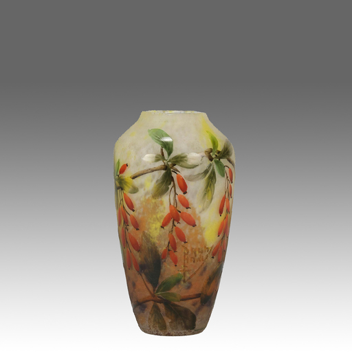 DAUM FRÈRES - "Rosehips Vase"