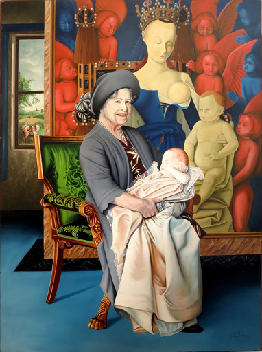 François DUBOC - Painting - Reine mère