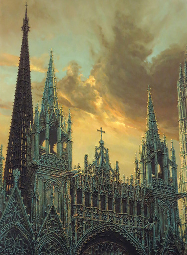 François DUBOC - 绘画 - Cathédrale Notre Dame de Rouen