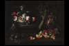 Domenico BETTINI - Gemälde - Natura morta con fiori, fichi, funghi, un sedano e alcuni vo