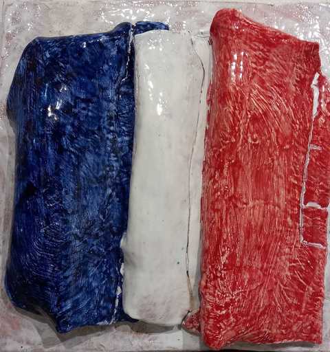 Mario ARLATI - Ceramic - Incomplete Flag Francia