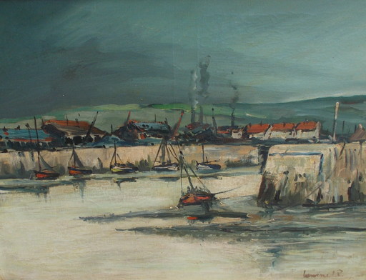 Robert L.P. LAVOINE - Gemälde - Le port