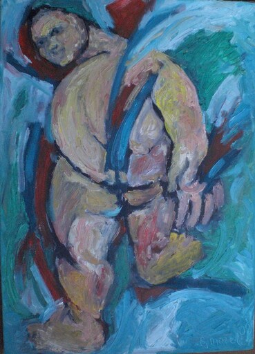 Bernard MOREL - Painting - L ARTISTE
