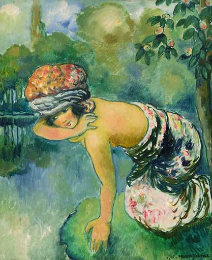 Georges MANZANA-PISSARRO - Gemälde - Jeune femme à la rivière
