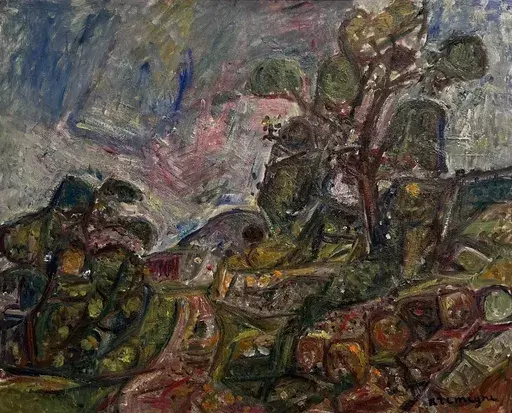 Pinchus KREMEGNE - Gemälde - Paysage de Céret
