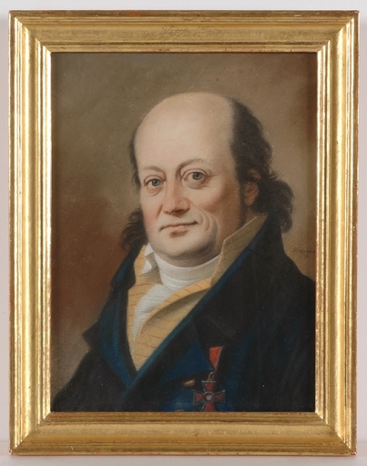 Johann Baptist HIRSCHMANN - Miniatura - "Male Portrait", ca.1800, Pastel