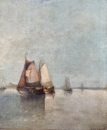 Auguste Henri MUSIN - Gemälde - Marine