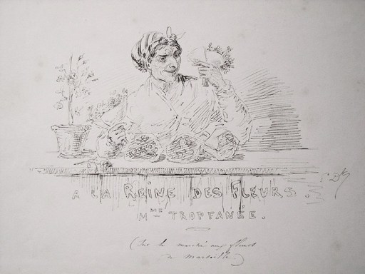 Étienne DUVAL - Disegno Acquarello - Mme Tropfané
