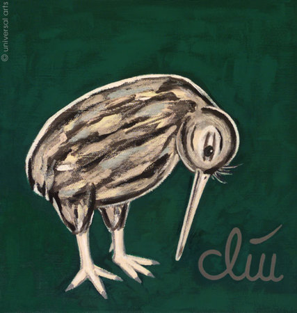 Der bizarre Kiwi (The bizarre Kiwibird) de | Jacqueline DITT | Compra de  arte online | artprice