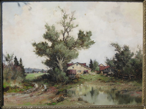 Ernst BRÖCKER - Painting - Moor bei Ascholding