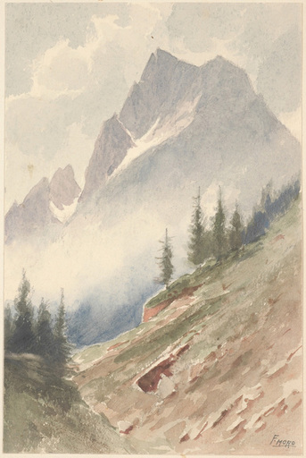 Franz MORO - 水彩作品 - Franz Moro (1875-1961) "By Oberdrauburg in Carinthia"