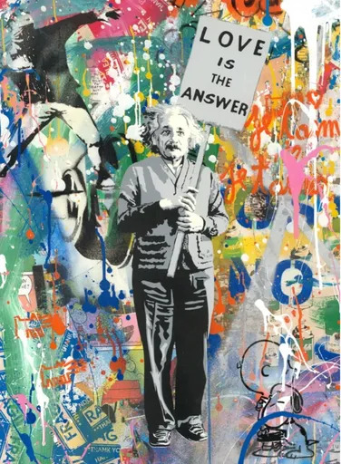 MR BRAINWASH - Pittura - Albert Einstein