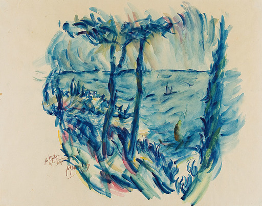 Fritz SCHWARZ-WALDEGG - Drawing-Watercolor - Lago di Paola