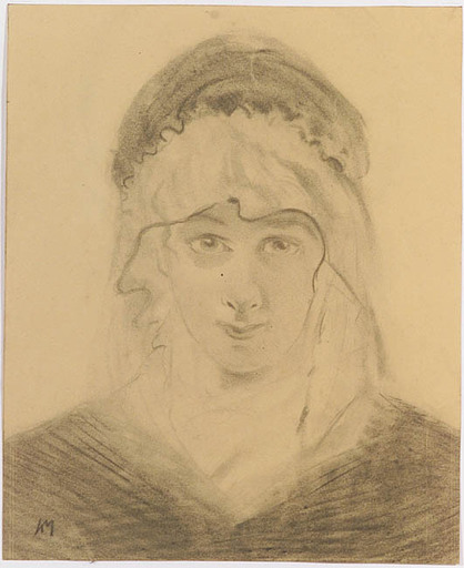 Friedrich Albin KOKO-MIKOLETSKY - Zeichnung Aquarell - "Portrait", 1920's 