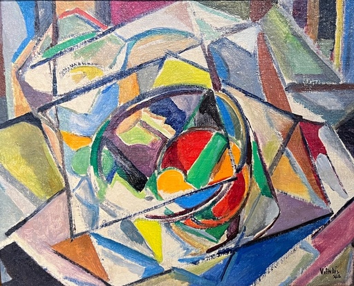 Macario VITALIS - Pittura - Composition cubiste