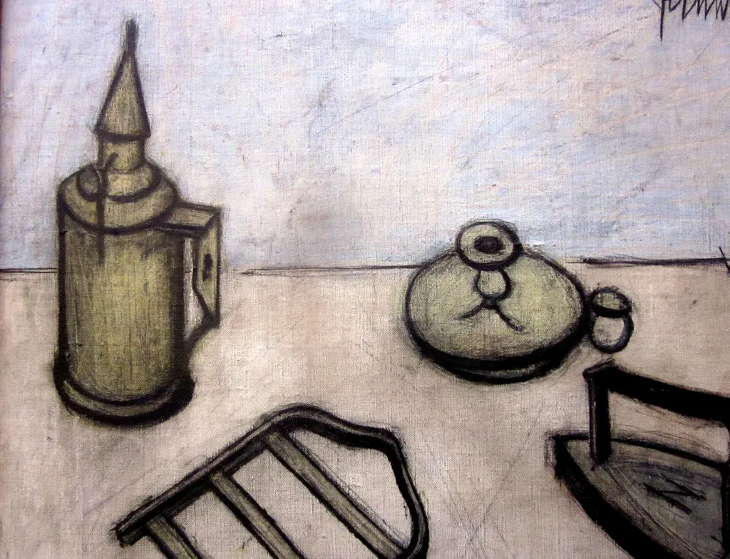 ベルナール・ビュッフェ「Nature morte a la lampe」 ベルナール・ビュッフェ「Nature morte a la lampe」