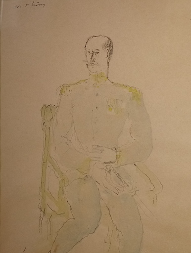 Wilhelm THÖNY - Disegno Acquarello - Der General