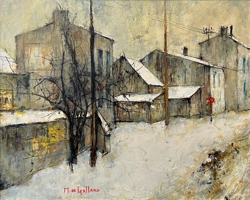 Michel DE GALLARD - 绘画 - Paysage de l'Yonne (Ca.1999)