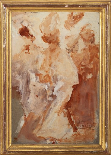Pompeo MARIANI - Painting - Studio per figure femminili