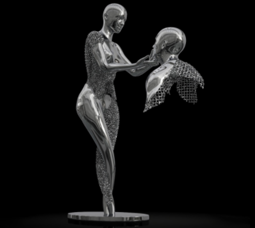Franck KUMAN - 雕塑 - Une main tendue