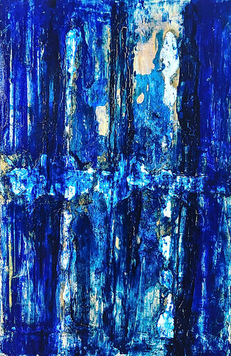 Patrick MOLES - Peinture - Bleu Cristallin