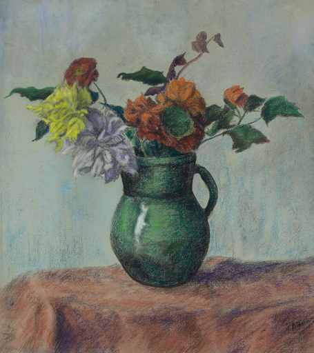 Paul Élie RANSON - Dessin-Aquarelle - Vase de Fleurs