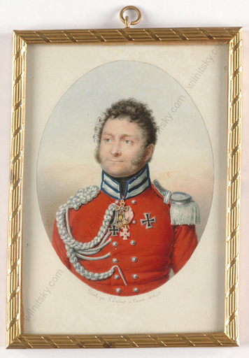 Friedrich Johann Gottlieb LIEDER - Miniatura - "Karl Friedrich v. d. Knesebeck /Congress of Vienna" 
