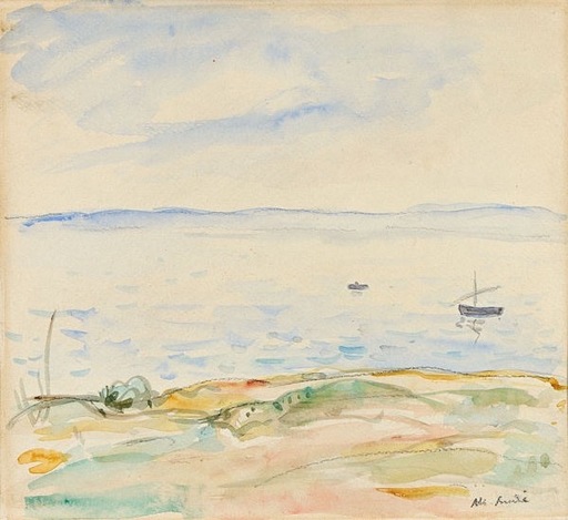Albert ANDRÉ - Drawing-Watercolor - L'Estuaire