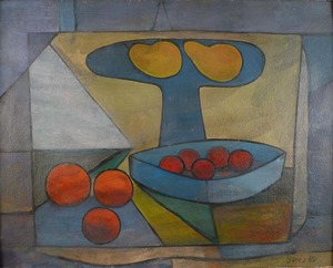 Francisco BORES - 绘画 - Still Life of Fruits