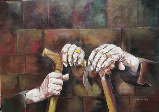 Romeo MESISCA - Painting - Le mani raccontano