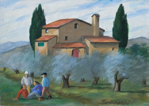 Nino TIRINNANZI - Painting - Paesaggio toscano