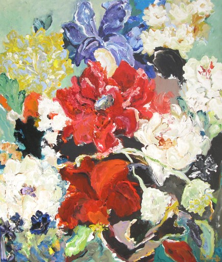 Lily MARNEFFE - Painting - Fleurs Ancien