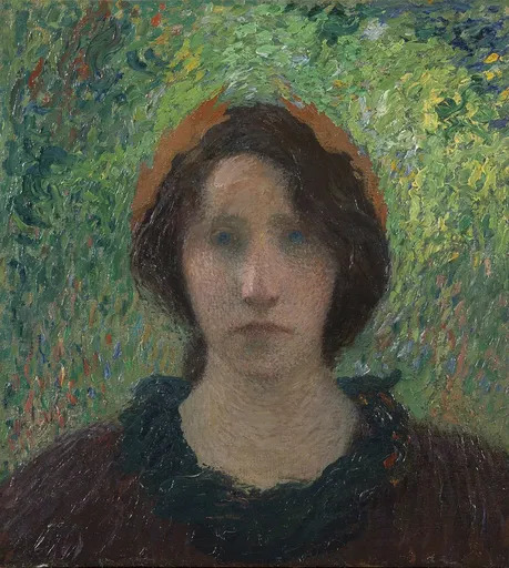 Henri MARTIN - Painting - Jeune femme laurée au chignon