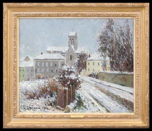 Gustave LOISEAU - Painting - La Neige à Auvers-sur-Oise
