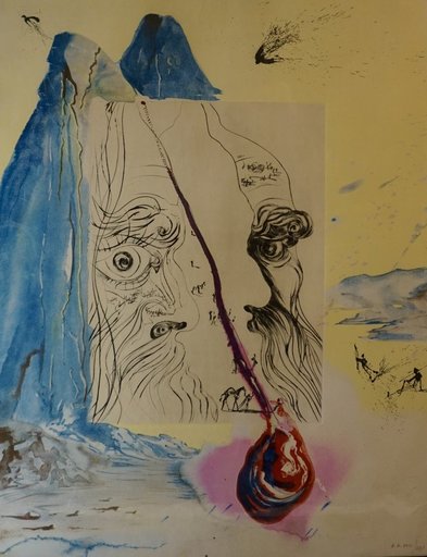 Salvador DALI - Stampa-Multiplo - Moses & Monotheism The Tear of Blood