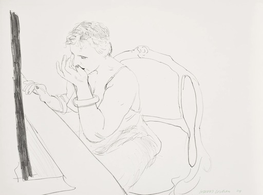 David HOCKNEY - Print-Multiple - Celia Adjusting Her Eyelash (G.837)