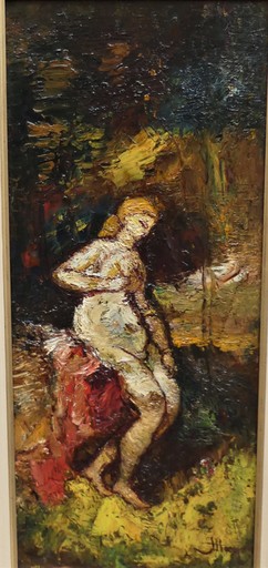 Adolphe MONTICELLI - Painting - La Grande Baigneuse