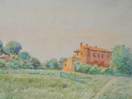 Joseph GARDEN - Drawing-Watercolor - PAYSAGE - LANDSCAPE AIX EN PROVENCE - FRANCE