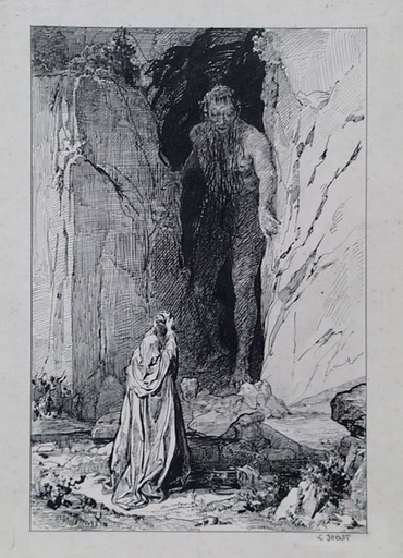 Karl JOBST - Dibujo Acuarela - "Offer" by Karl Jobst, ca 1900 