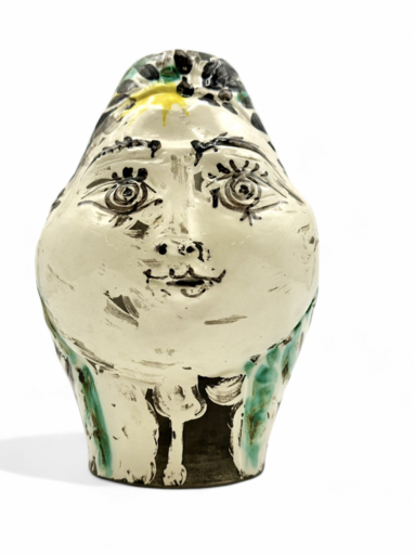 Pablo PICASSO - Ceramic - Tête de femme couronnée de fleurs