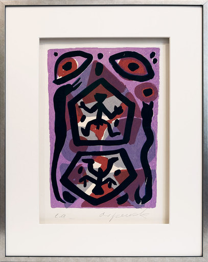 A.R. PENCK - Print-Multiple - You and Me I - Violet/Red