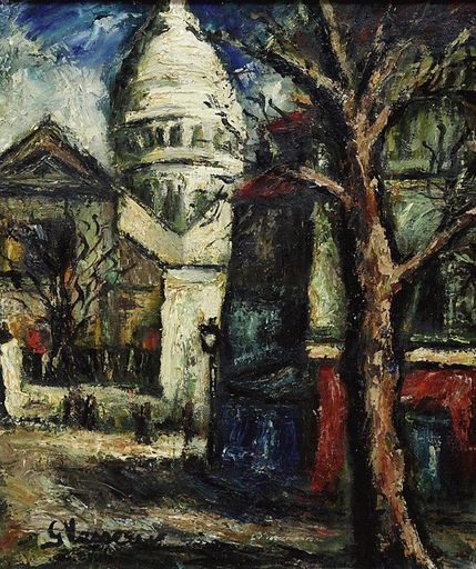 Georges VASSEUR - Painting - sacre coeur montmartre