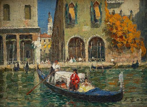 Erma ZAGO - Painting - In gondola a Venezia